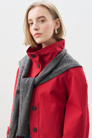 GENİŞ YAKALI TRİKO ŞAL ANTRASİT