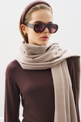 Cashmere Feel Scarf Beige
