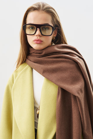 Cashmere Feel Scarf Brown