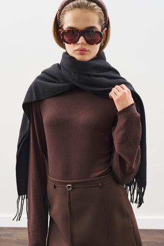 Cashmere Feel Scarf Black