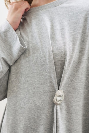 Knotted Trouser Set Grey Melange