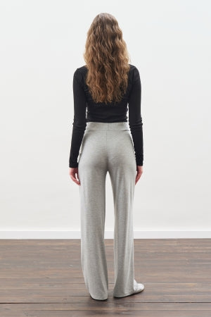 Knotted Trouser Set Grey Melange