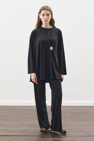 Knotted Trouser Set Black