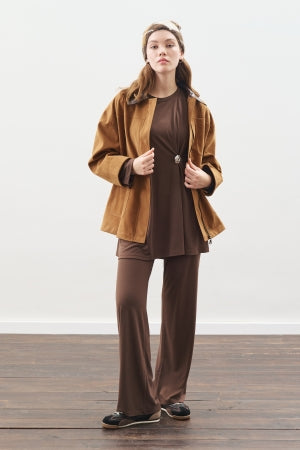 Knotted Trouser Set Brown