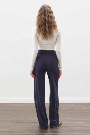 Knotted Trouser Set Navy Blue