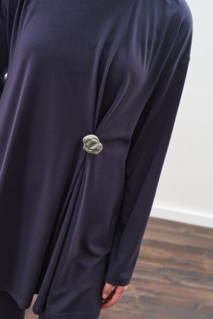 Knotted Trouser Set Navy Blue