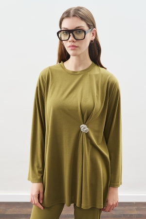 Knotted Trouser Set Green