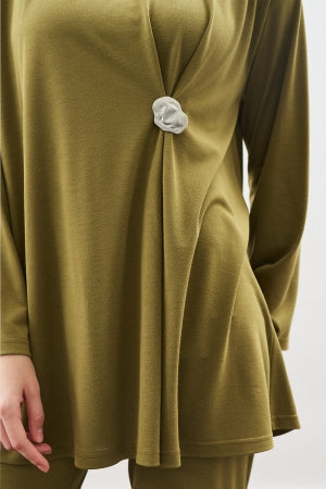 Knotted Trouser Set Green