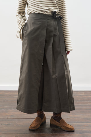 Skirt Style Pants Dark Green