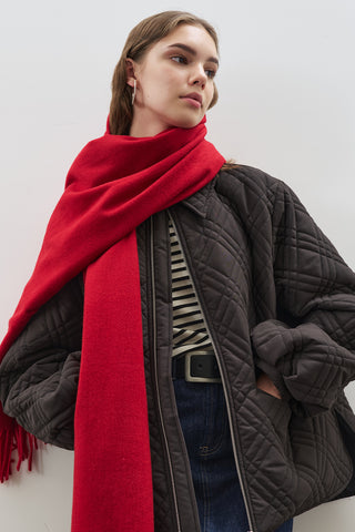 Quilted Jacket With Balloon Sleeves Black