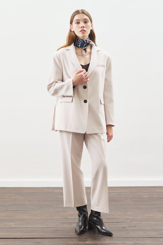 Oversized Cut Blazer Beıge