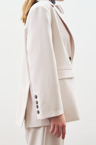 Oversized Cut Blazer Beıge