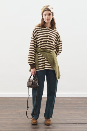 Oversized Polo T-Shirt Brown