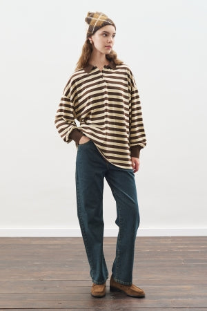 Oversized Polo T-Shirt Brown