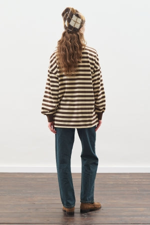 Oversized Polo T-Shirt Brown