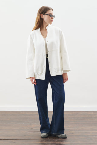 Tailored Bomber Jacket Ecru