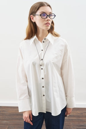 Oversized Statement Shirt Ecru
