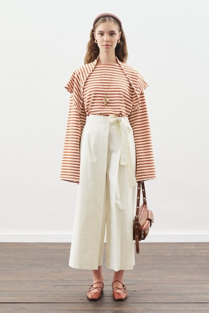 Skirt Style Pants Ecru