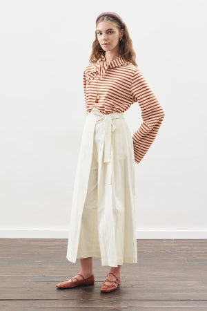 Skirt Style Pants Ecru