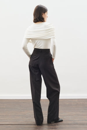 Ruched Detail Blouse Ecru