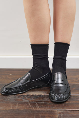 Seamless Ankle Socks Black