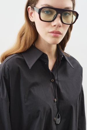 Oversized Statement Shirt Black