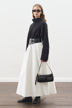 Oversized High Neck Sweatshirt Black