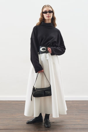 Oversized High Neck Sweatshirt Black