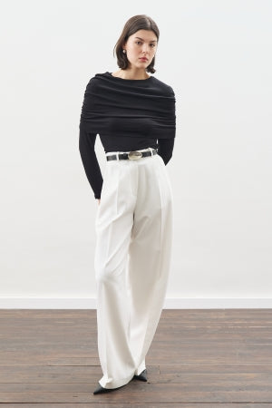 Ruched Detail Blouse Black