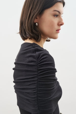 Ruched Detail Blouse Black