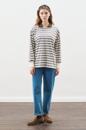 Oversized Polo T-Shirt Blue