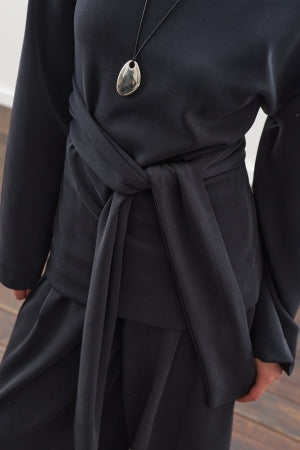 Soft Modal Tie Sweatshirt Anthracite