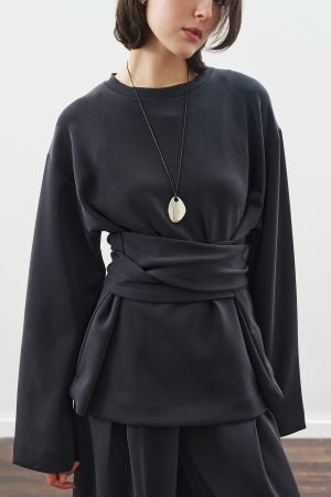 Soft Modal Tie Sweatshirt Anthracite