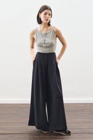 Soft Modal Wide Leg Trousers Anthracite