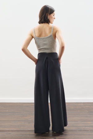 Soft Modal Wide Leg Trousers Anthracite