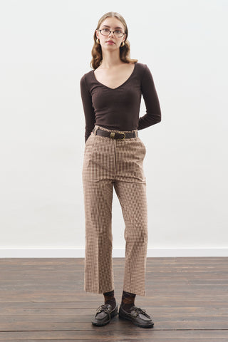 Checked Flare Trousers Plaıd