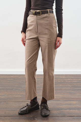 Checked Flare Trousers Plaıd