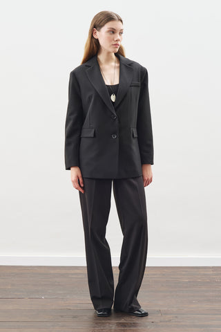Oversized Cut Blazer Black