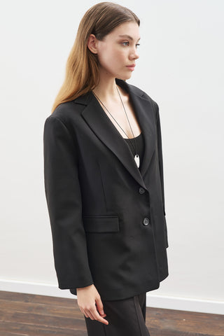 Oversized Cut Blazer Black