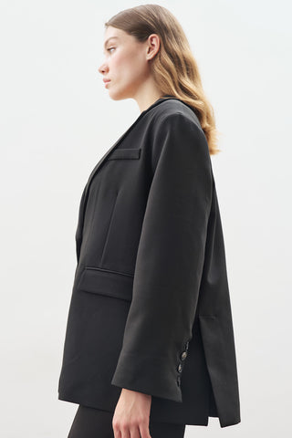 Oversized Cut Blazer Black