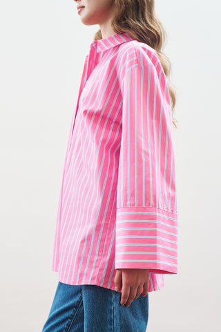 Striped Cotton Shirt Pink Stripe