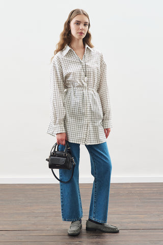 Patterned Poplin Tunic Ecru