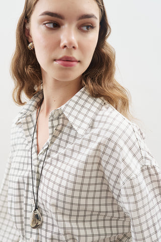 Patterned Poplin Tunic Ecru