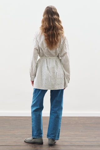 Patterned Poplin Tunic Ecru