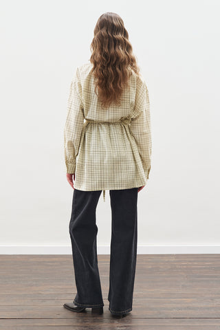 Patterned Poplin Tunic Yellow