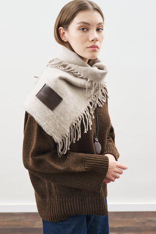 Fringed Scarf Beige