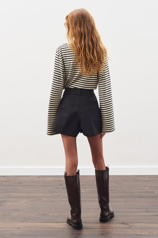 Wrap Mini Skirt Black