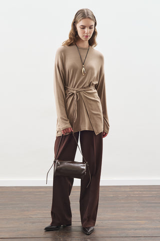 Tie Waist Blouse Mink