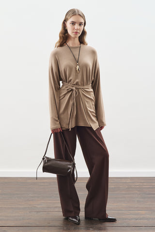 Tie Waist Blouse Mink