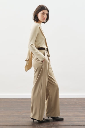 Drape Blouse With Scarf Detail Stone